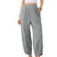 Pantaloni casual de gleznă pentru femei, cu croi lejer și talie elastică 👖
