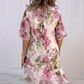 👗【S-4XL】🔥 Rochie Pink Rose Multi Layered Ruffle-4