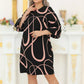 【S-4XL】🌺Rochie imprimată cu mânecă șapte sferturi și gât rotund-1