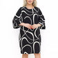 【S-4XL】🌺Rochie imprimată cu mânecă șapte sferturi și gât rotund-7