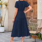 🔥Ofertă specială: 50% reducere👗Rochii lungi de vară casual pentru femei, cu mâneci scurte și decolteu în V-3
