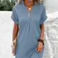 👗 Rochie cu mânecă scurtă și decolteu în V💞-3