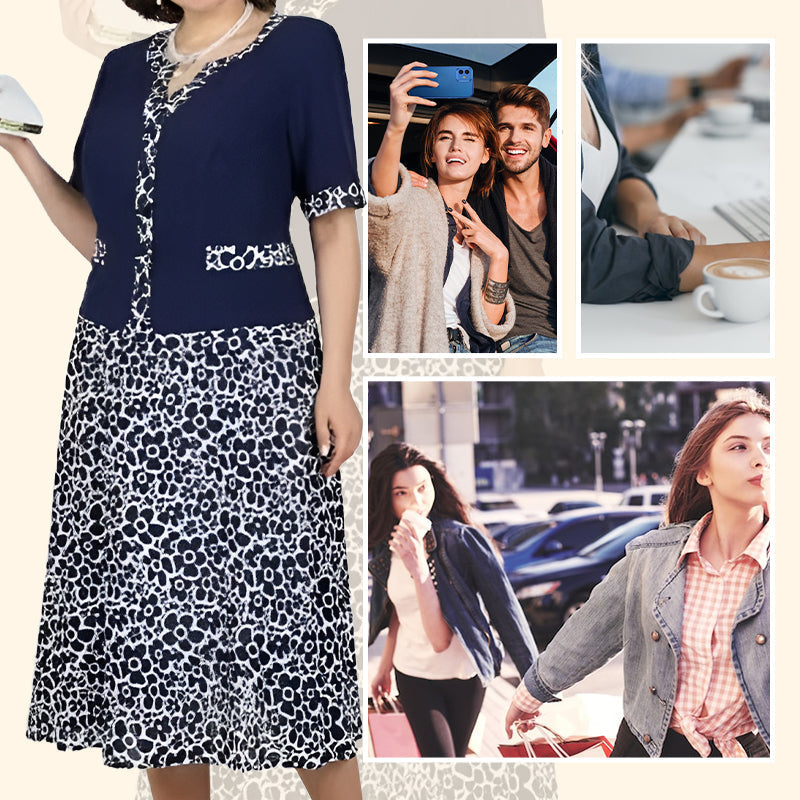 ✨【S-4XL】💐Model floral Rochii din două piese pentru femei-2