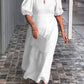 🎉Rochie de culoare solidă din bumbac și in👗