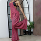 Femeii moda largă picior Jumpsuit cu buzunare-1
