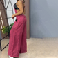 Femeii moda largă picior Jumpsuit cu buzunare-2
