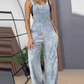 Femeii moda largă picior Jumpsuit cu buzunare-3