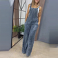 Femeii moda largă picior Jumpsuit cu buzunare-11