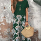 🏆HOT SALE 45% OFF🔥Women's Casual Floral Print Wide Leg Trousers and Short Sleeve Top Set