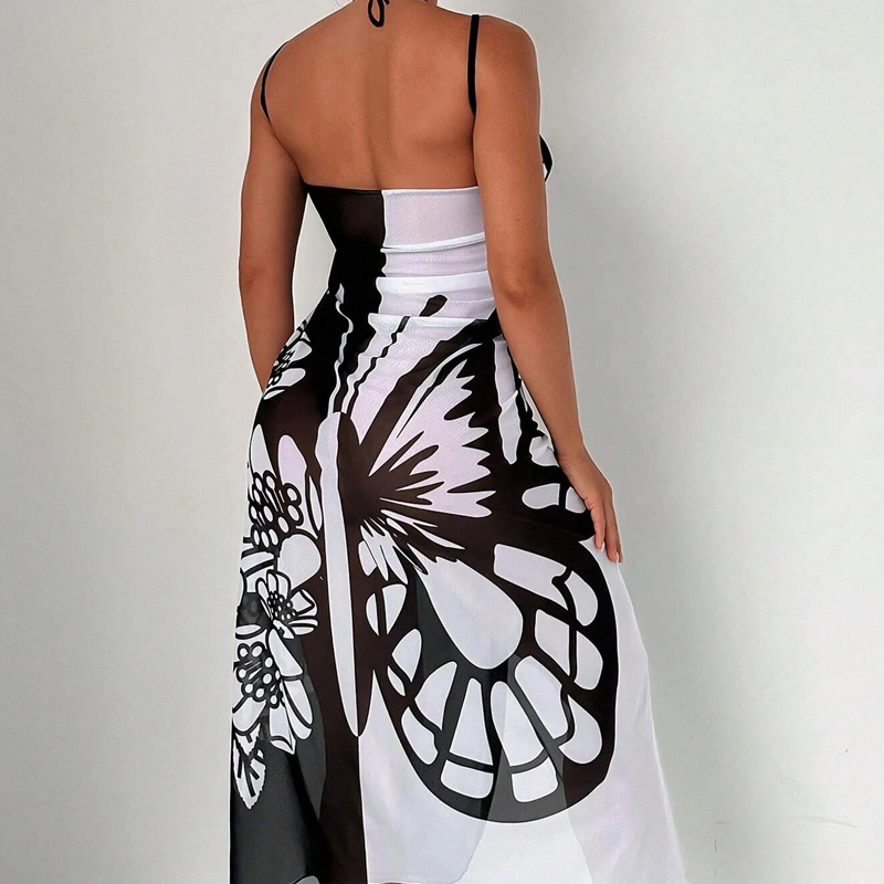 🌞👙Pătură costum de baie pentru femei cu fluture💃-1