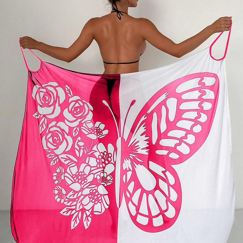 🌞👙Pătură costum de baie pentru femei cu fluture💃-2