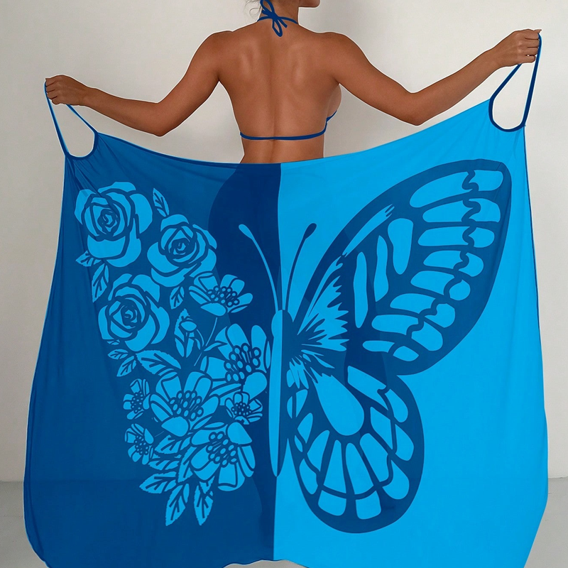 🌞👙Pătură costum de baie pentru femei cu fluture💃-6