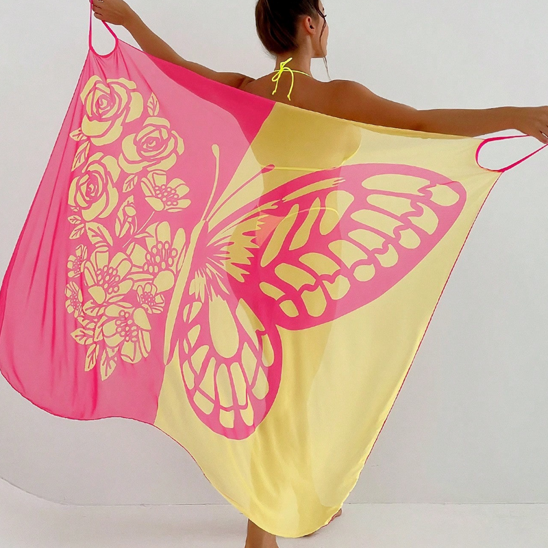 🌞👙Pătură costum de baie pentru femei cu fluture💃-4