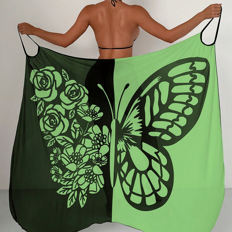🌞👙Pătură costum de baie pentru femei cu fluture💃-7
