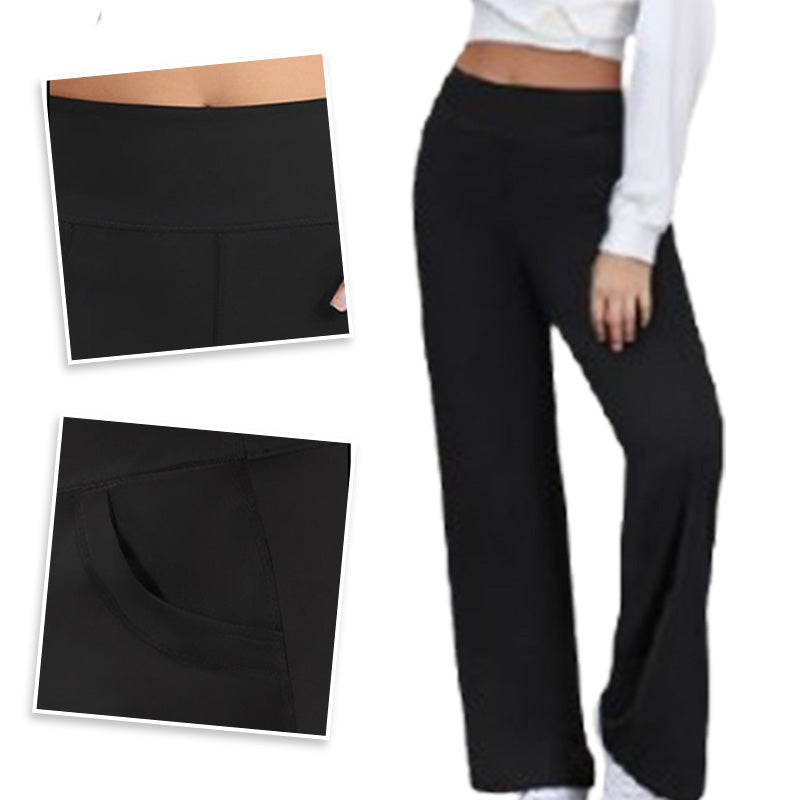 ☀️Summer offer! 😍Women's high-waisted stretch yoga pants in a solid color-1