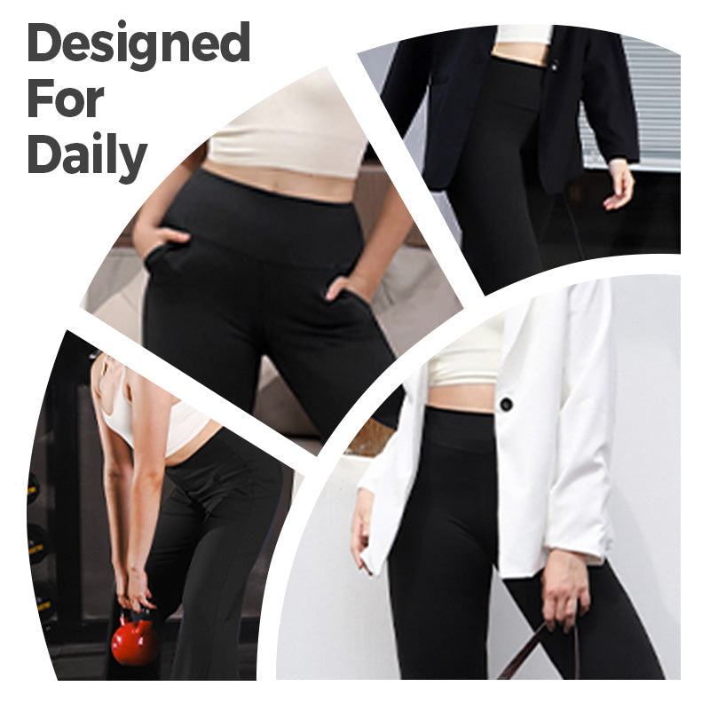 ☀️Summer offer! 😍Women's high-waisted stretch yoga pants in a solid color-2