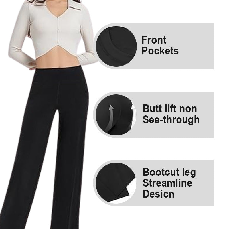 ☀️Summer offer! 😍Women's high-waisted stretch yoga pants in a solid color-3