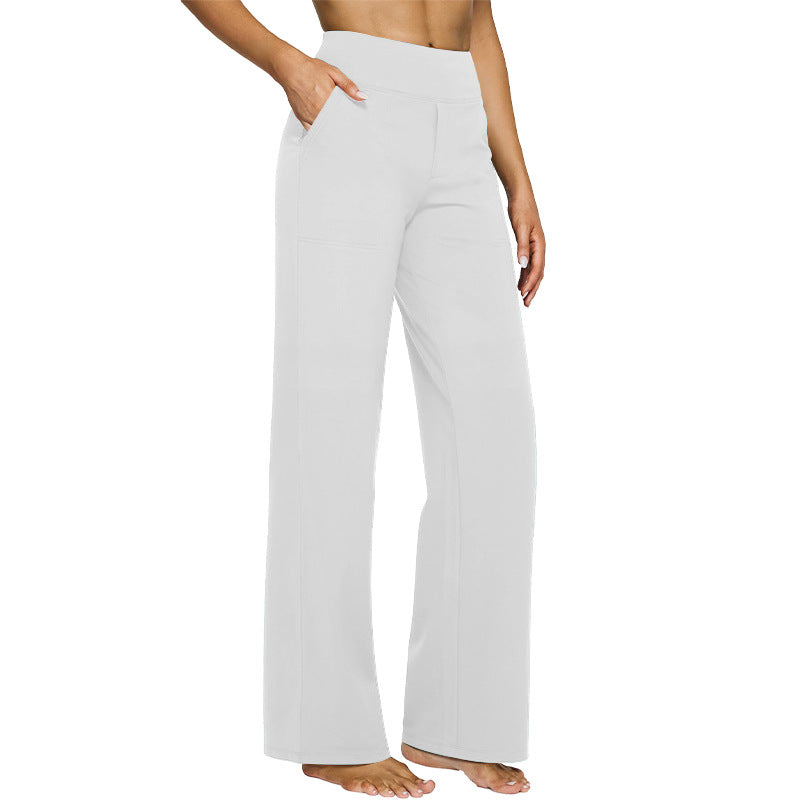 ☀️Summer offer! 😍Women's high-waisted stretch yoga pants in a solid color-9