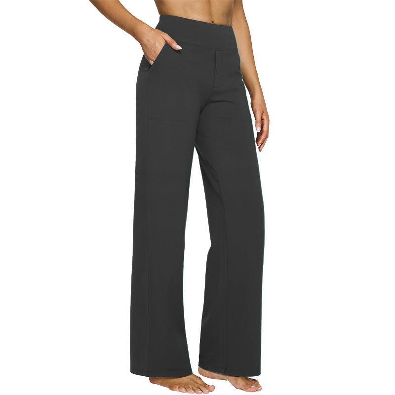 ☀️Summer offer! 😍Women's high-waisted stretch yoga pants in a solid color-10