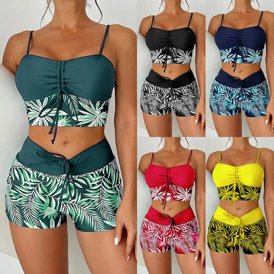 Costum de baie din două piese cu imprimeu, pentru femei