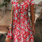 Rochie lungă elegantă cu imprimeu floral și decolteu în V pentru femei