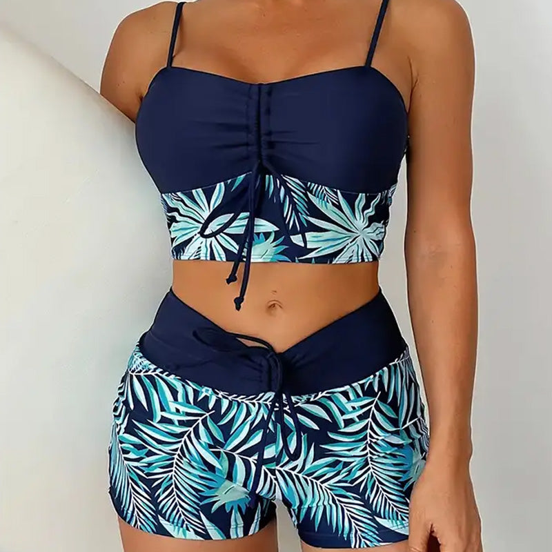 👙Costum de baie imprimat din două piese pentru femei-3