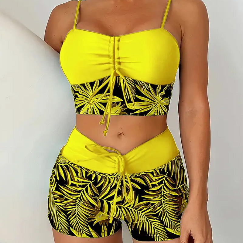 👙Costum de baie imprimat din două piese pentru femei-5