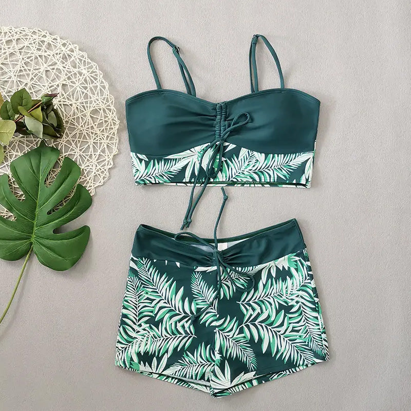 👙Costum de baie imprimat din două piese pentru femei-9