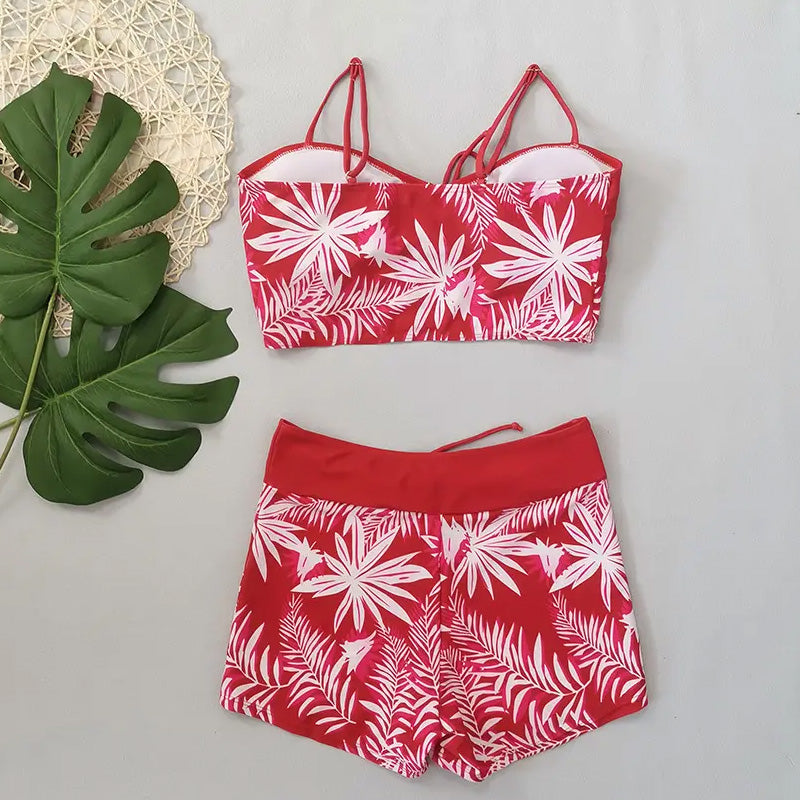 👙Costum de baie imprimat din două piese pentru femei-10