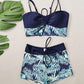 👙Costum de baie imprimat din două piese pentru femei-11
