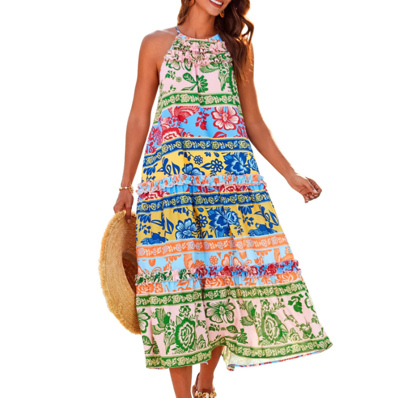 🎉👗Noutăți 2026👉Rochii feminine, ample, cu imprimeu îndrăzneț💖-8