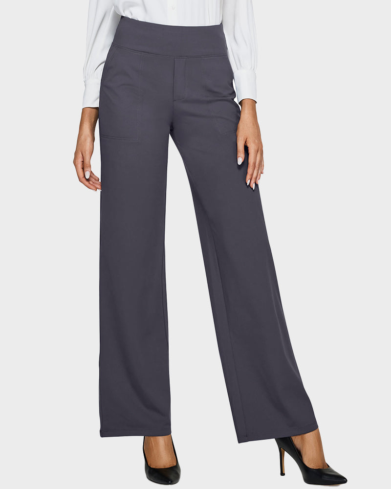 💖PROMOTIE DE ZIUA DE AZI - 50% REDUCERE 💖 Pantaloni largi casual pentru yoga, cu talie înaltă, pentru femei-3