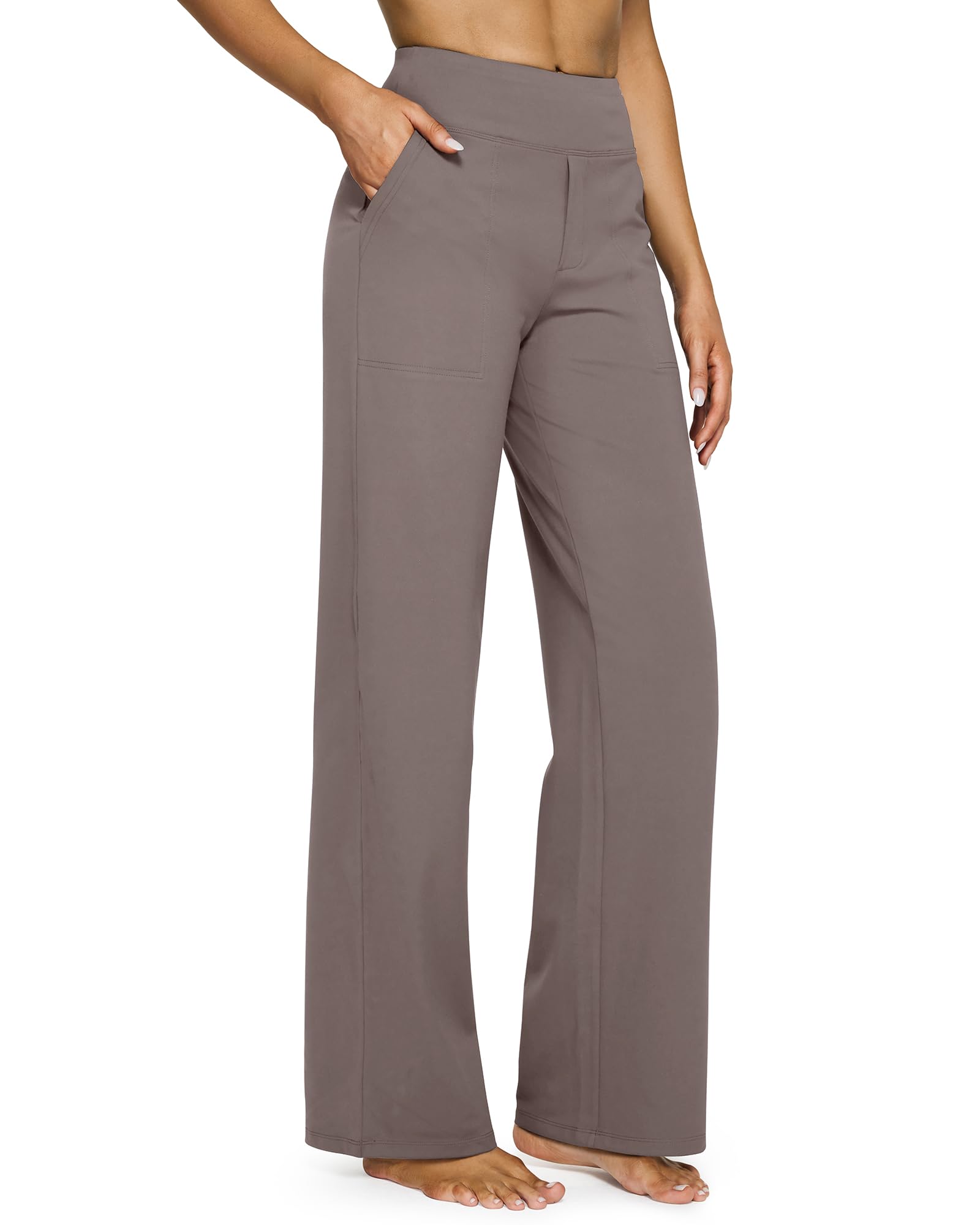 💖PROMOTIE DE ZIUA DE AZI - 50% REDUCERE 💖 Pantaloni largi casual pentru yoga, cu talie înaltă, pentru femei-7