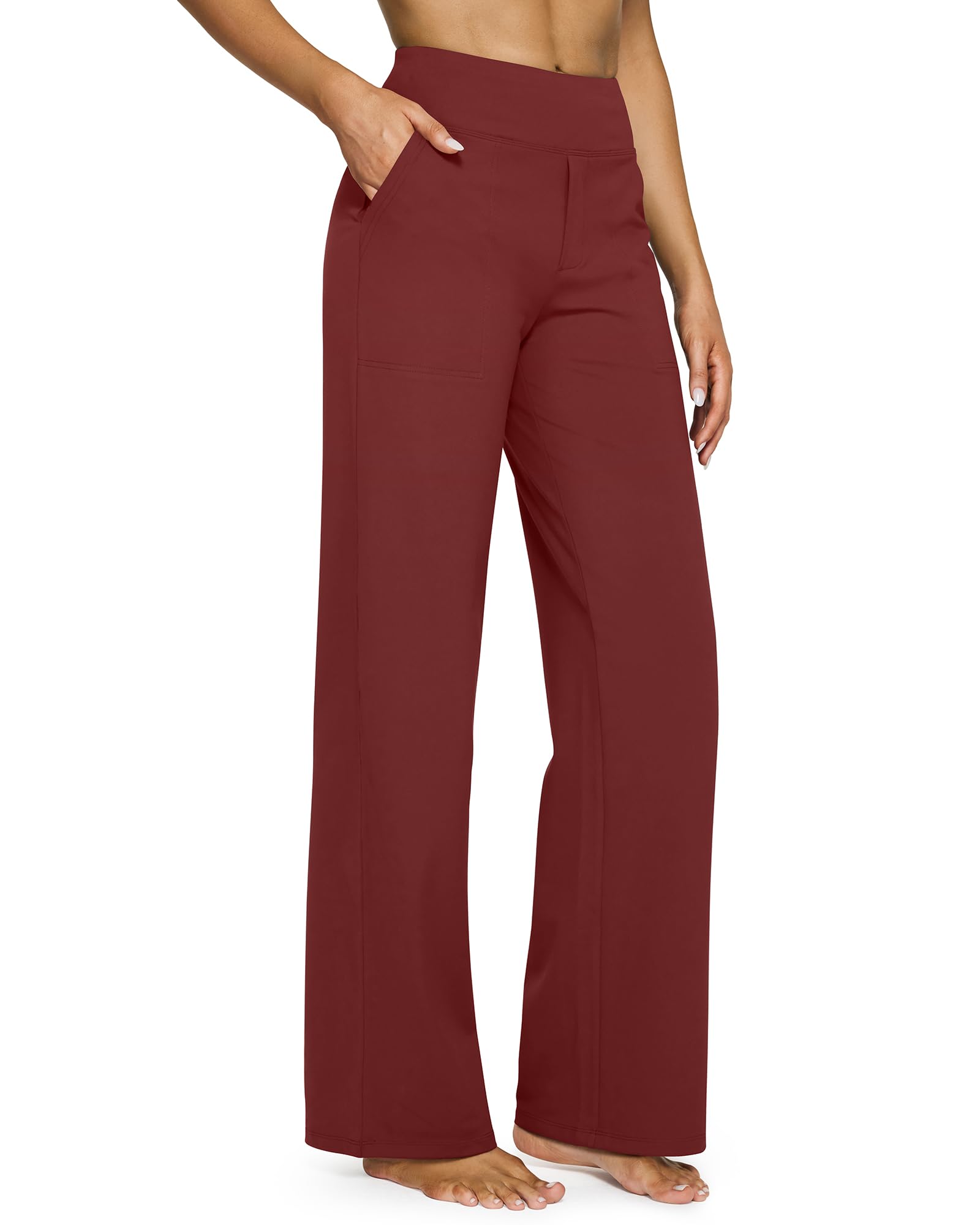 💖PROMOTIE DE ZIUA DE AZI - 50% REDUCERE 💖 Pantaloni largi casual pentru yoga, cu talie înaltă, pentru femei-13