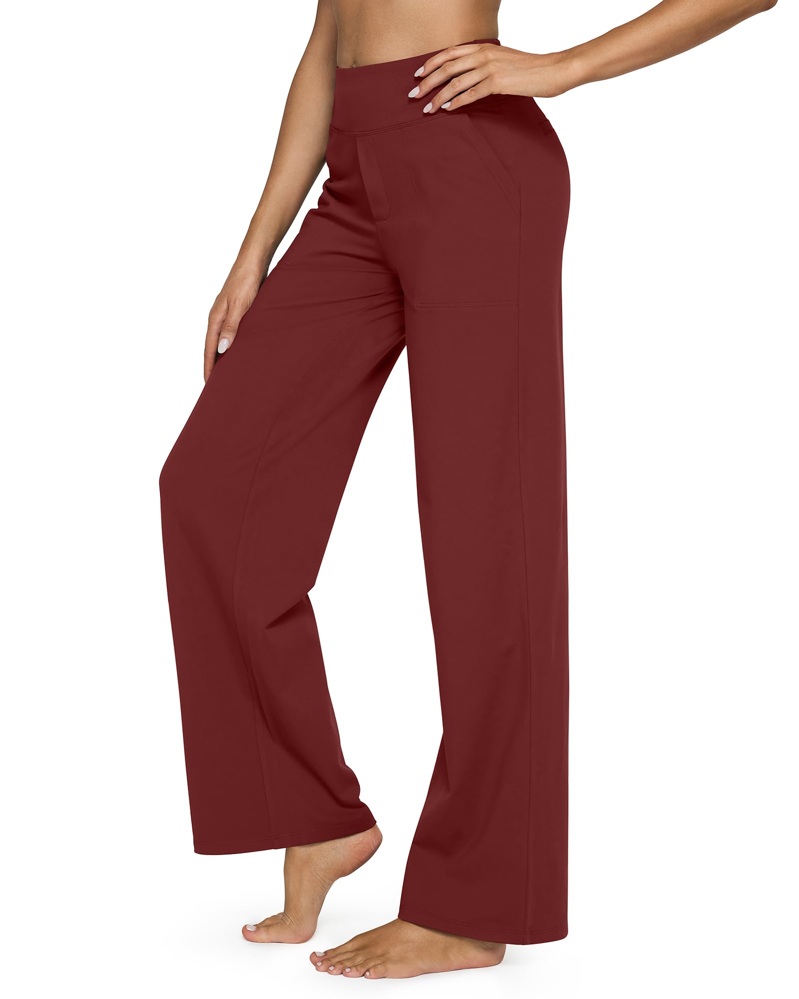 💖PROMOTIE DE ZIUA DE AZI - 50% REDUCERE 💖 Pantaloni largi casual pentru yoga, cu talie înaltă, pentru femei-15