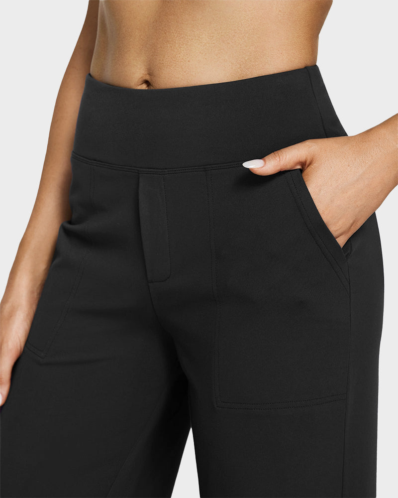 💖PROMOTIE DE ZIUA DE AZI - 50% REDUCERE 💖 Pantaloni largi casual pentru yoga, cu talie înaltă, pentru femei-29