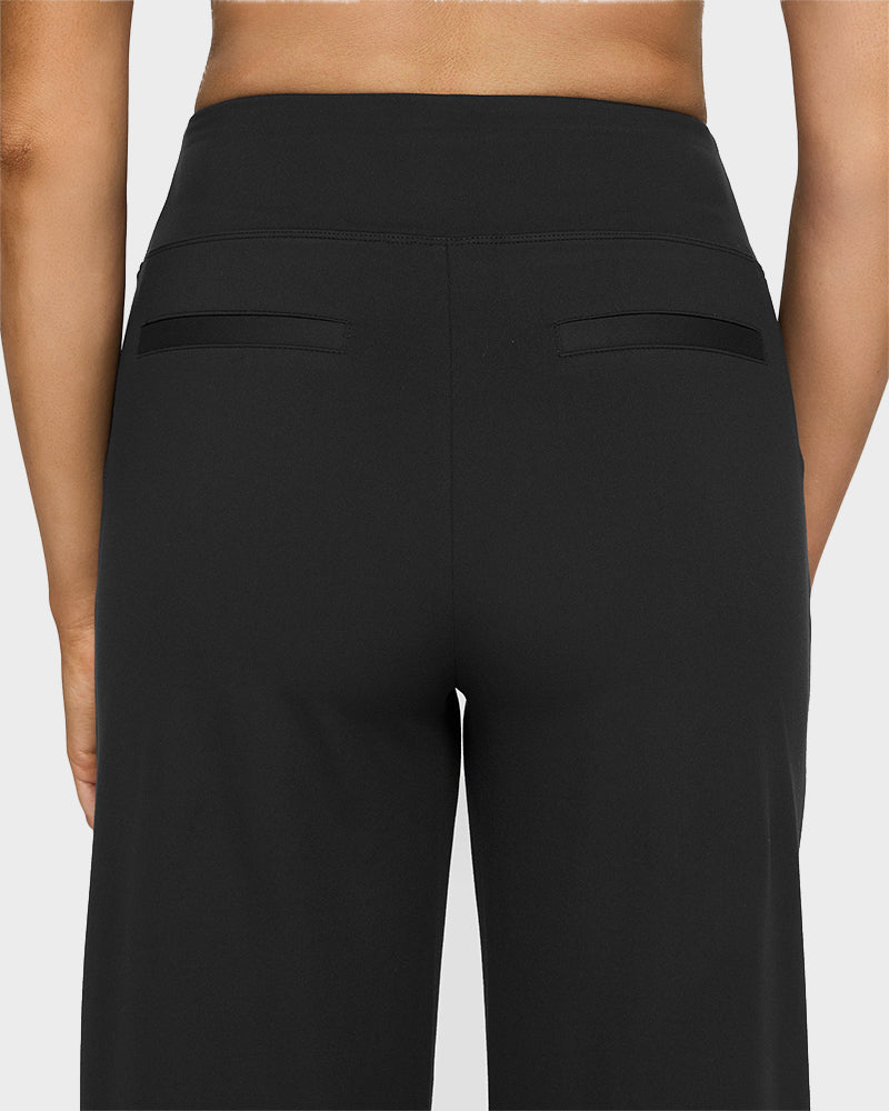 💖PROMOTIE DE ZIUA DE AZI - 50% REDUCERE 💖 Pantaloni largi casual pentru yoga, cu talie înaltă, pentru femei-30