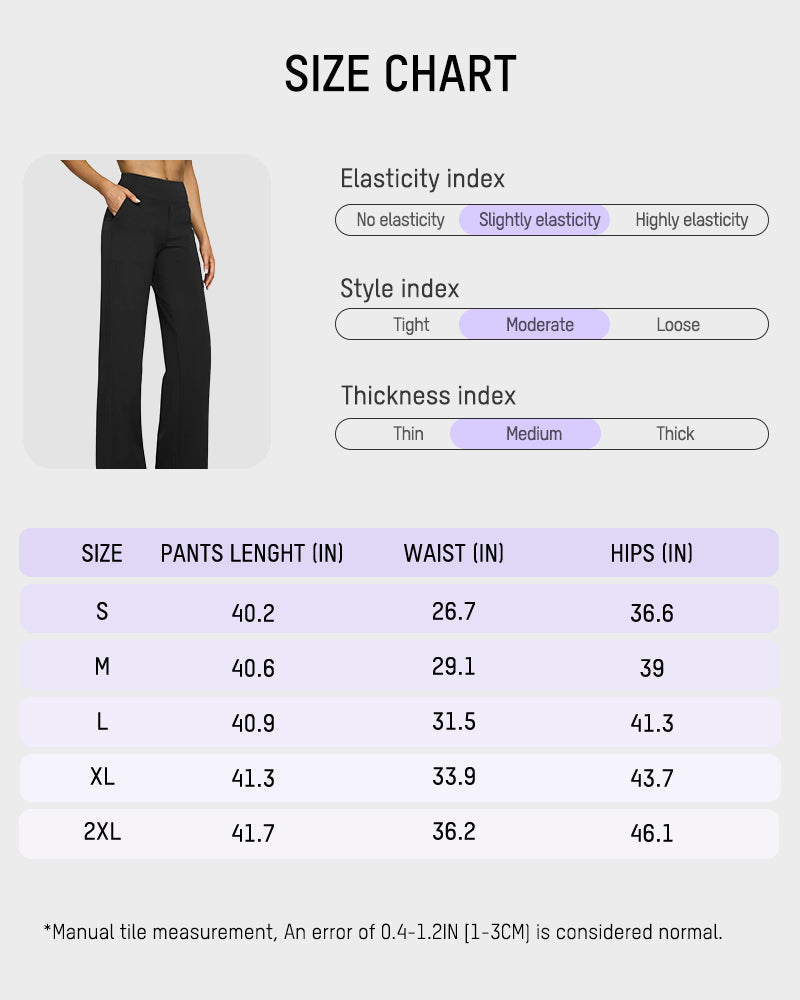 💖PROMOTIE DE ZIUA DE AZI - 50% REDUCERE 💖 Pantaloni largi casual pentru yoga, cu talie înaltă, pentru femei-36