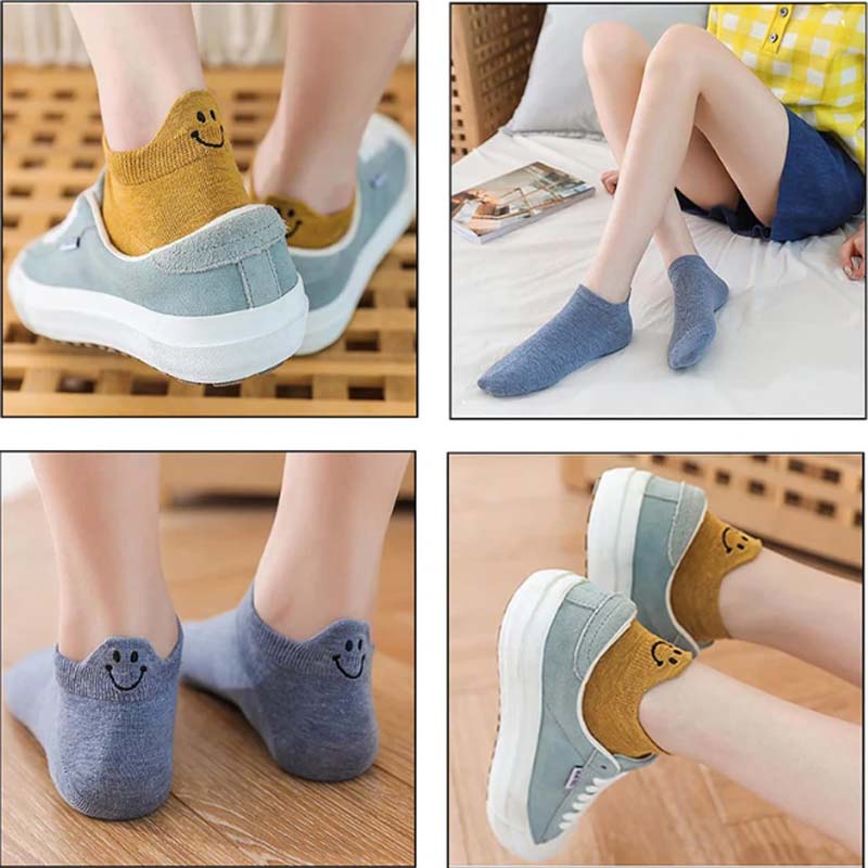 🌈🧦 Șosete cu față zâmbitoare brodate, cu personaje din desene animate „4 Seasons“ 😊✨-4