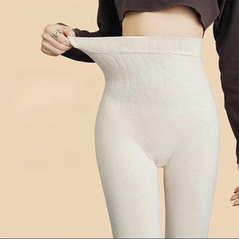 Pantaloni călduroși, moi, mulati, pentru femei, ca strat de bază-2