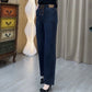 Pantaloni casual pentru femei, cu croi drept-2