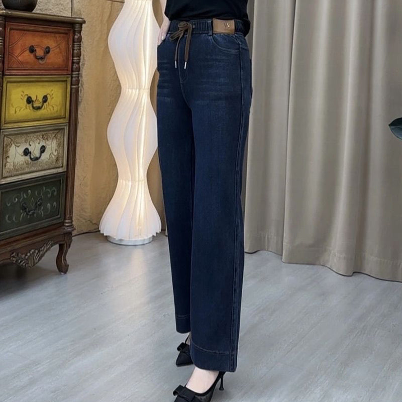Pantaloni casual pentru femei, cu croi drept-2
