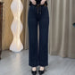 Pantaloni casual pentru femei, cu croi drept-1