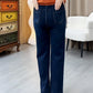 Pantaloni casual pentru femei, cu croi drept-4