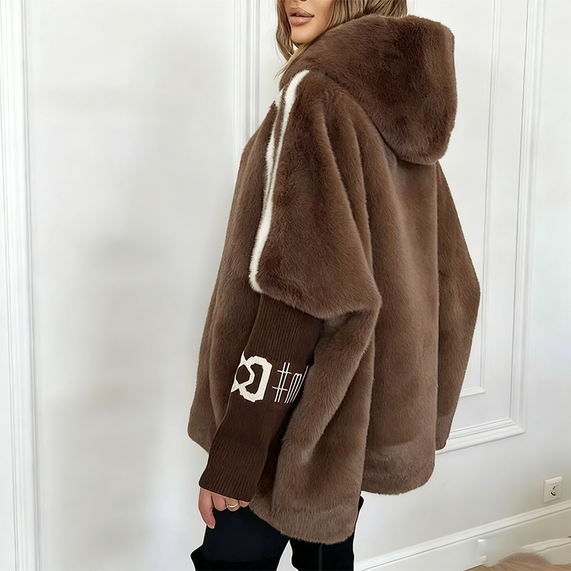 ❄️ Palton cu glugă și fermoar din blană de nurcă pentru femei – stil elegant și confortabil, perfect pentru ieșirile zilnice și ocazionale din timpul iernii-6