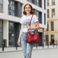 💃Geantă de damă simplă și la modă, din piele moale, cu capacitate mare