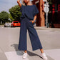 Ofertă limitată🔥 Set pentru femei cu detalii texturate, care include un tricou cu textură bogată și croială lejeră și o pereche de pantaloni cu șnur✨-10