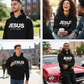 🥰 Hanorac cu paiete strălucitoare „JESUS Is the Light”✨ Stil glamour și confortabil, inspirat de credință💫-4