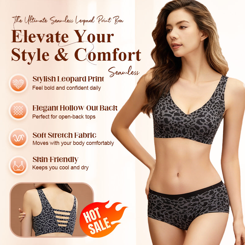 ⏳Reducere de 49% pentru o perioadă limitată⏰Sutien elegant, respirabil, cu model leopard, pentru uz zilnic👙