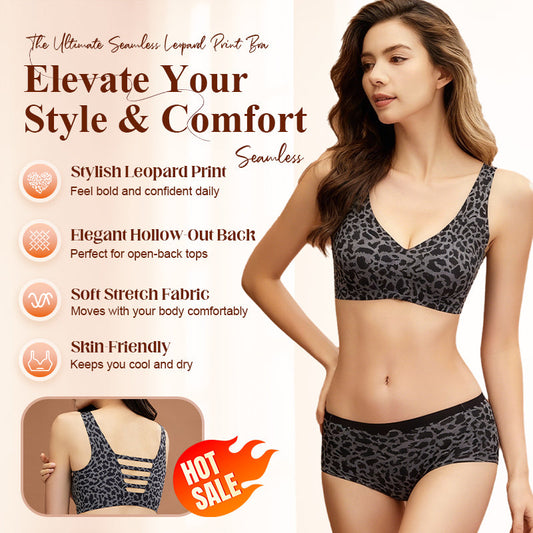 ⏳Reducere de 49% pentru o perioadă limitată⏰Sutien elegant, respirabil, cu model leopard, pentru uz zilnic👙